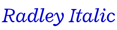 Radley Italic fonte